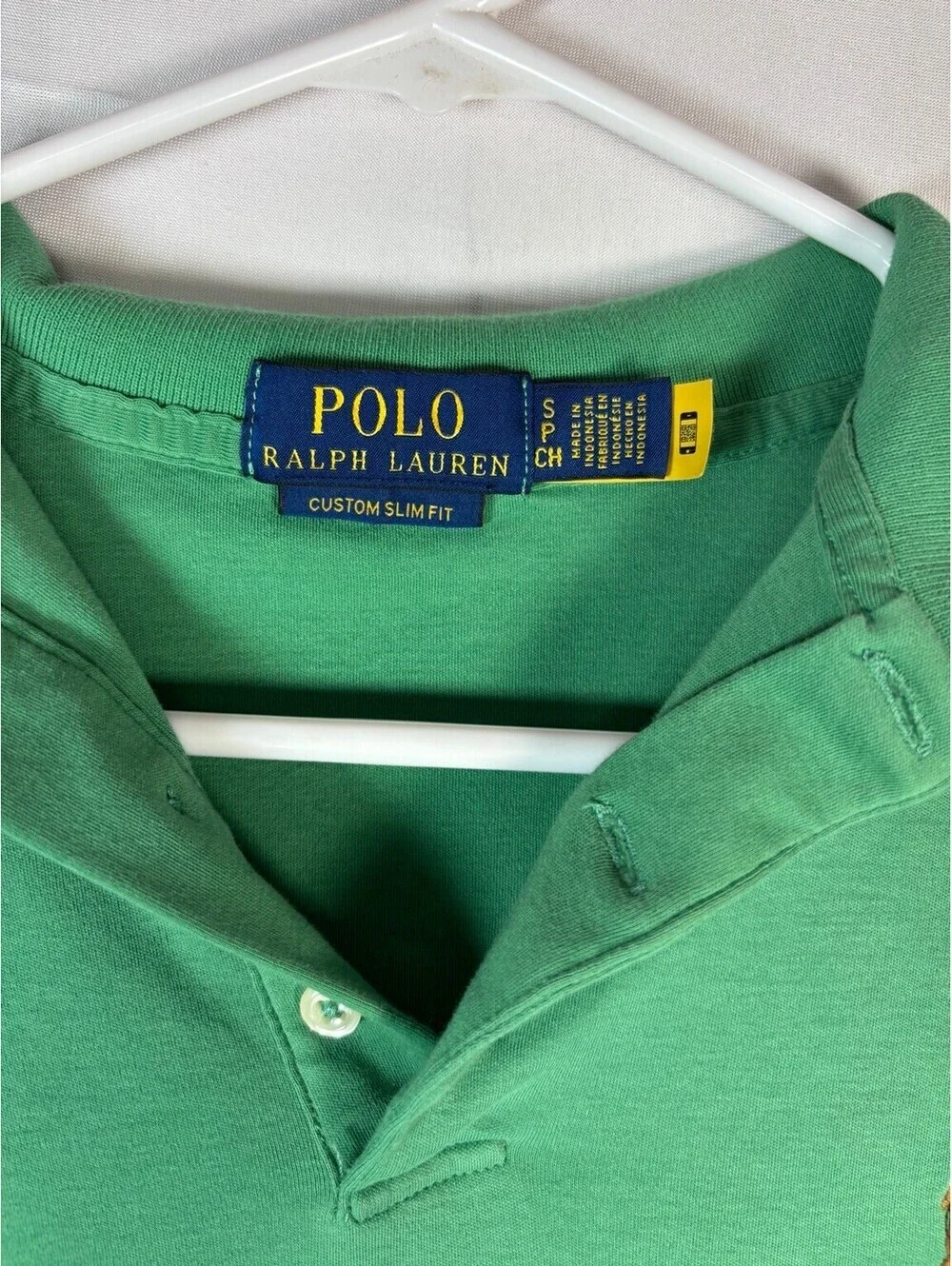 Polo Ralph Lauren Men’s Small Green Custom Slim Fit Polo Shirt Pony Logo